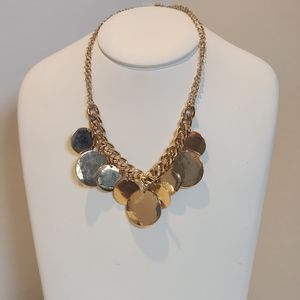Gold necklace with gold medallions